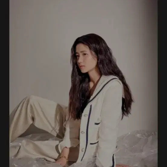 프론트로우 세일러 카라 트위드 자켓