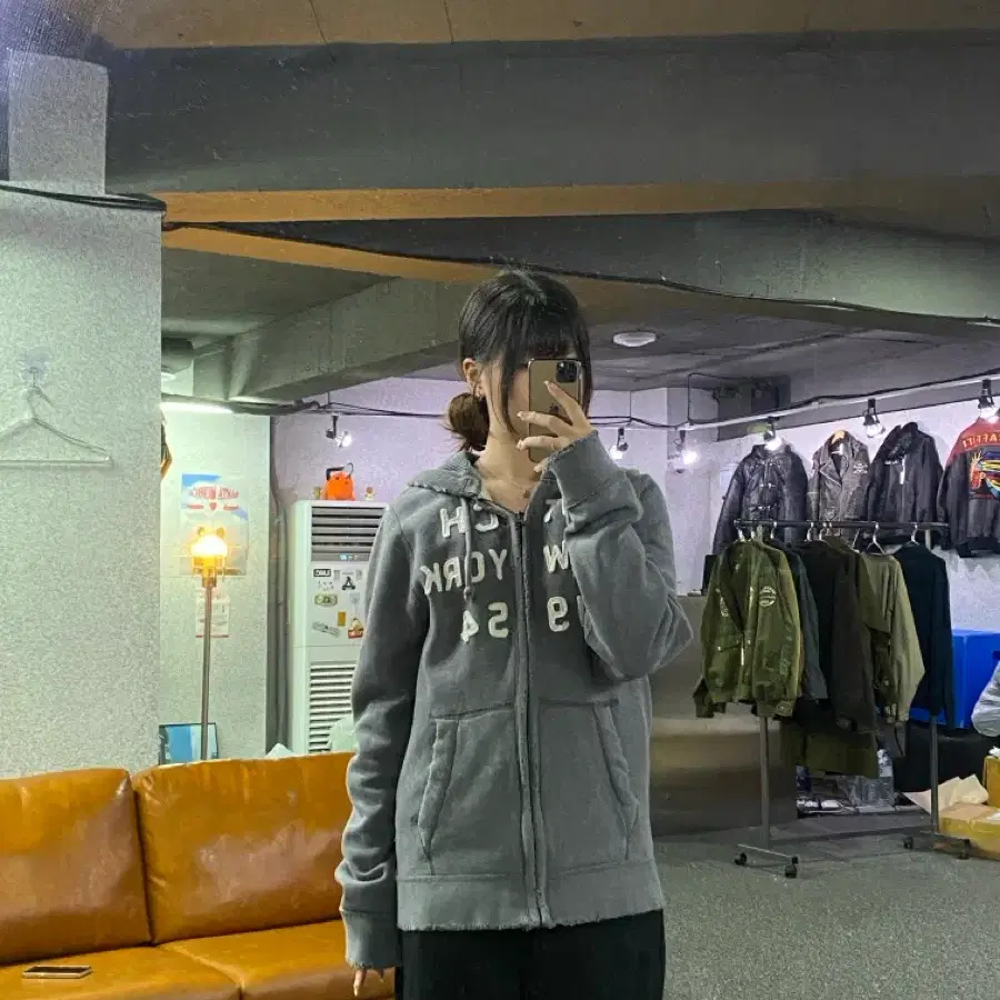 아베크롬비 앤 피치 그레이 후드집업 B6051