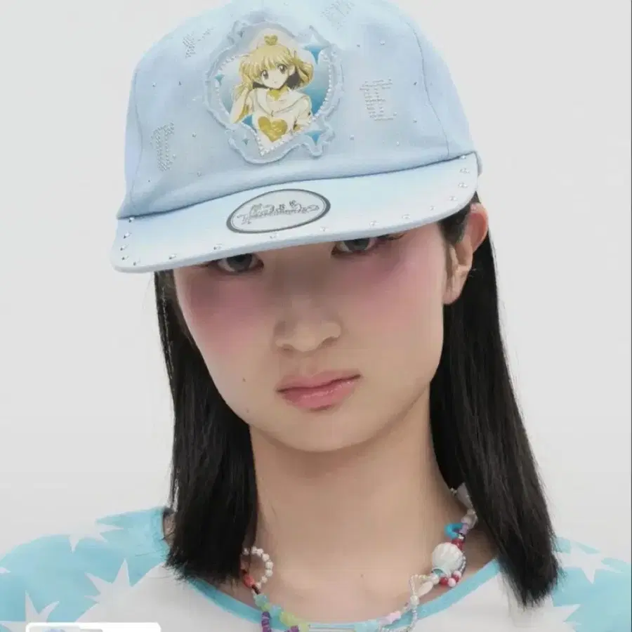 타입서비스 볼캡 모자 Girl Hotfix Washed Cap [Blue] 미착용새상품