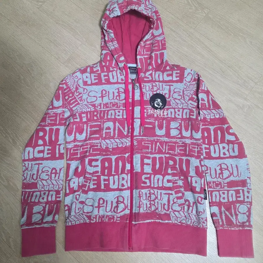 FUBU 후부 올오버 그래피티 프린트 후드집업 S