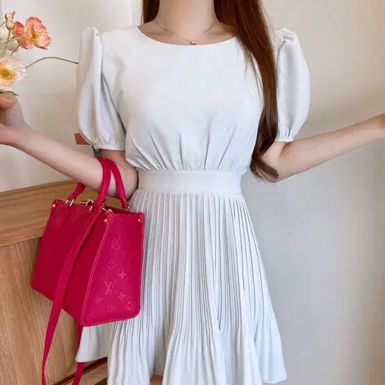 메이윤 플리츠 미니원피스