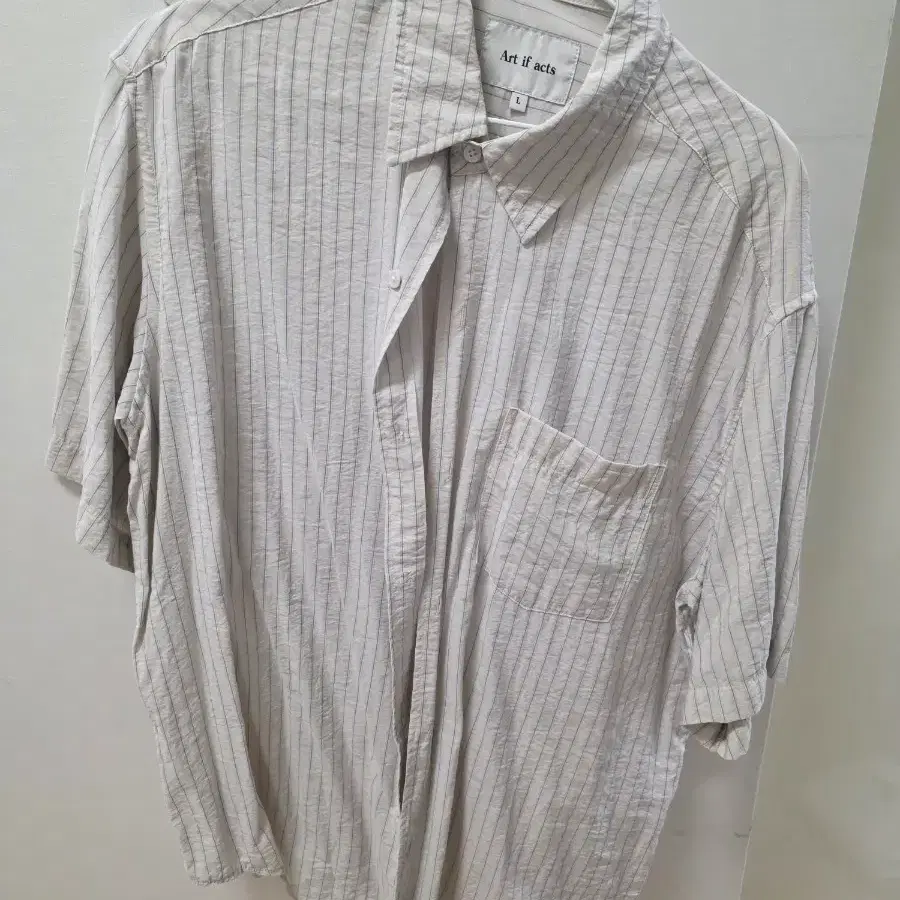 아트이프액츠 Wrinkle Rayon 반팔 셔츠 Cream/Liberty Blue