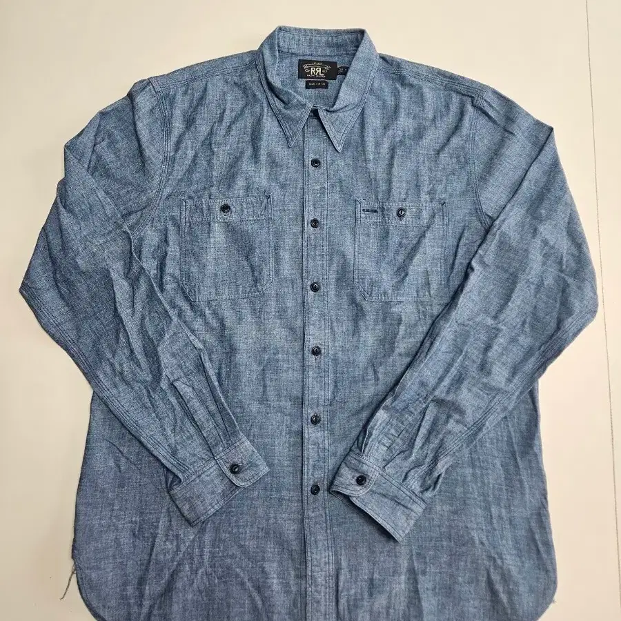 XL RRL 샴브레이 데님 셔츠 블루
