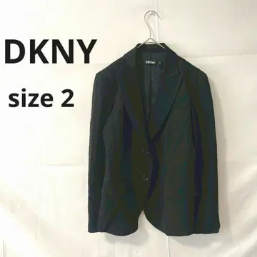 택 포함 중고품 다나카란뉴욕 자켓 사이즈 2 블랙 울 혼방