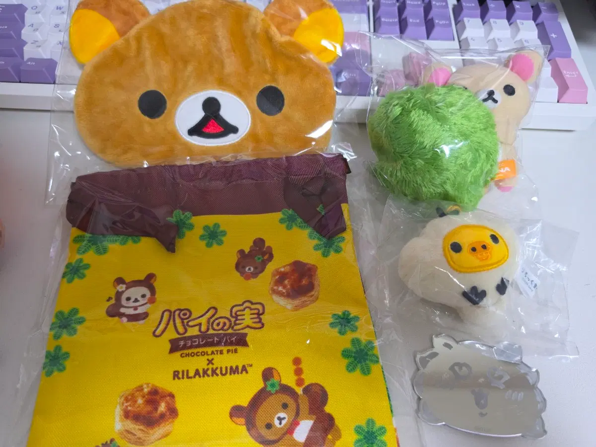 리락쿠마 키이로이토리 코리락쿠마 파우치 인형 가챠 일괄