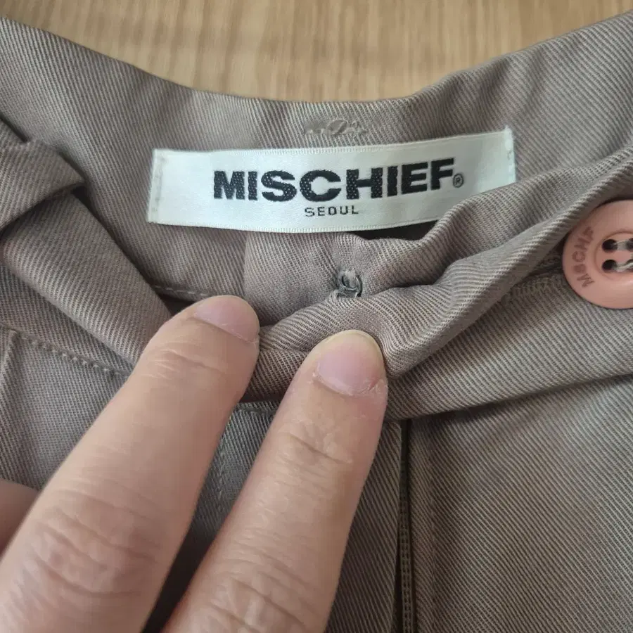 [S]미스치프  와이드 슬랙스 팬츠 베이지
