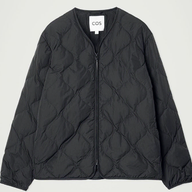 코스(COS) 퀼티드 다운 라이너 자켓(재킷) 블랙(Quilted Liner Jacket Black) M사이즈