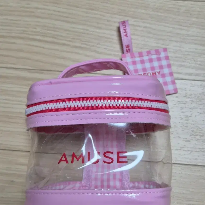 AMUSE透明ポーチピンク