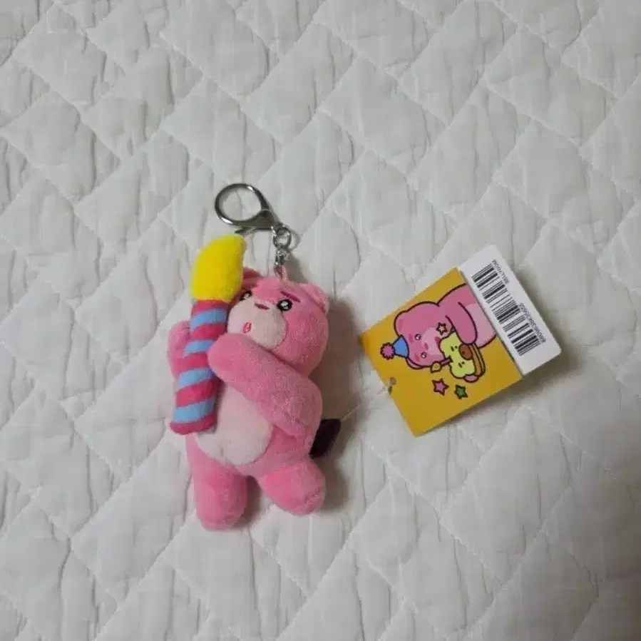 핑크 베어 벨리곰 키링 캔디 막대 인형 입니다.