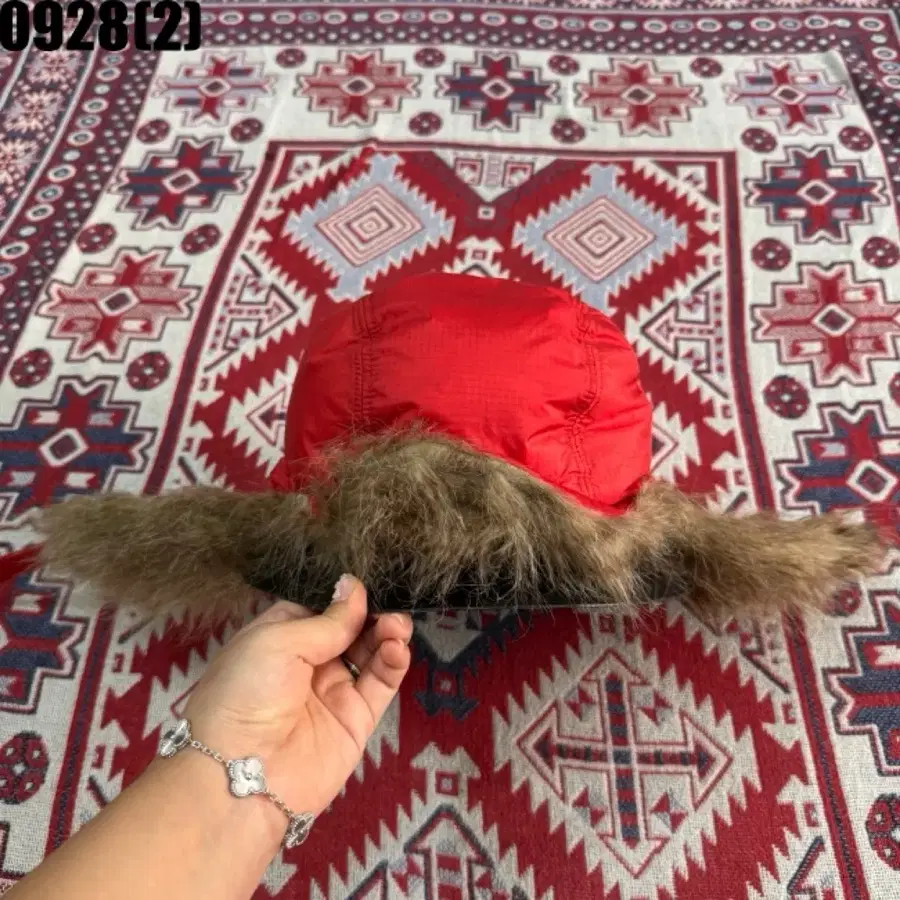 코오롱 레드퍼 방한모자