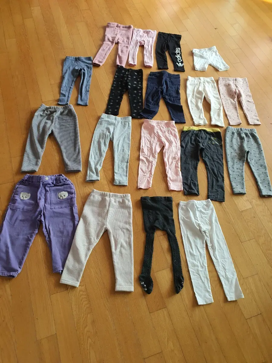 아동 바지/레깅스 세트 (사이즈 다양) 18개 일괄 100~110 (683