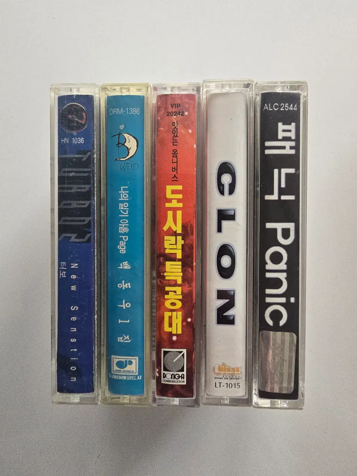 101 개봉 카세트테이프 총 5개 일괄판매 - 터보, 백동우, 옴니버스, 클론, 패닉
