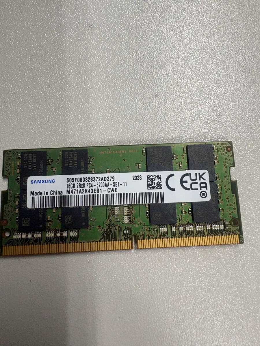 삼성노트북용 ddr4 3200 16g램