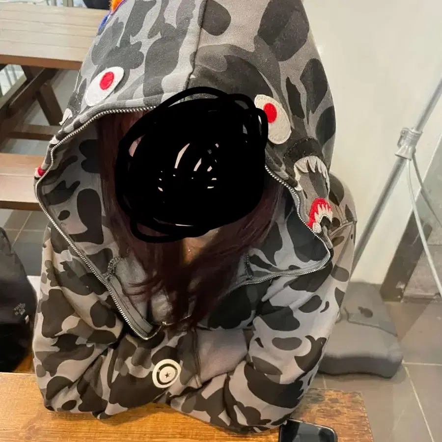 베이프 후드집업 흑계 라지