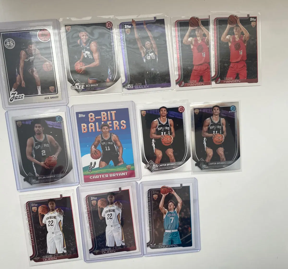 NBA 루키카드 대량 랏 (에이스 베일리,크니플,데릭 퀸,하퍼 등)