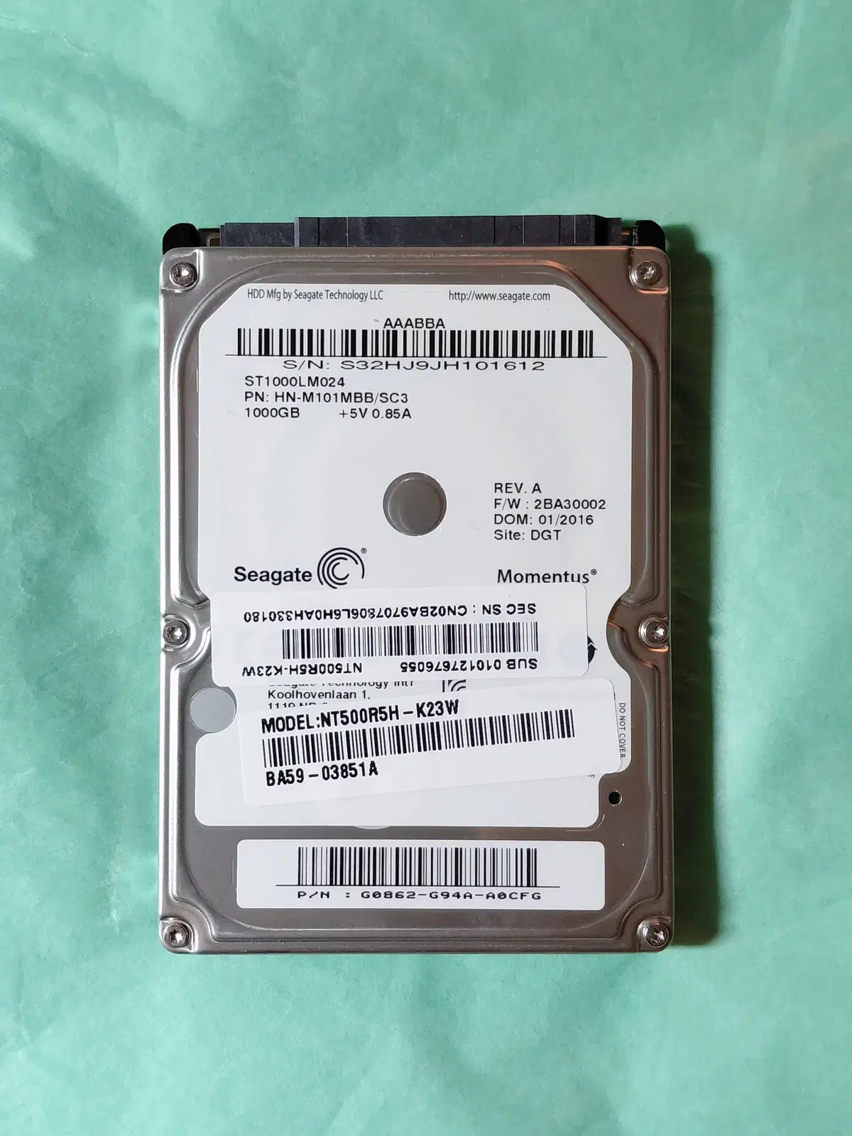 노트북하드 Seagate HDD 1TB 2.5인치 1070시간