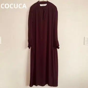 COCUCA 버건디 롱 슬리브 원피스