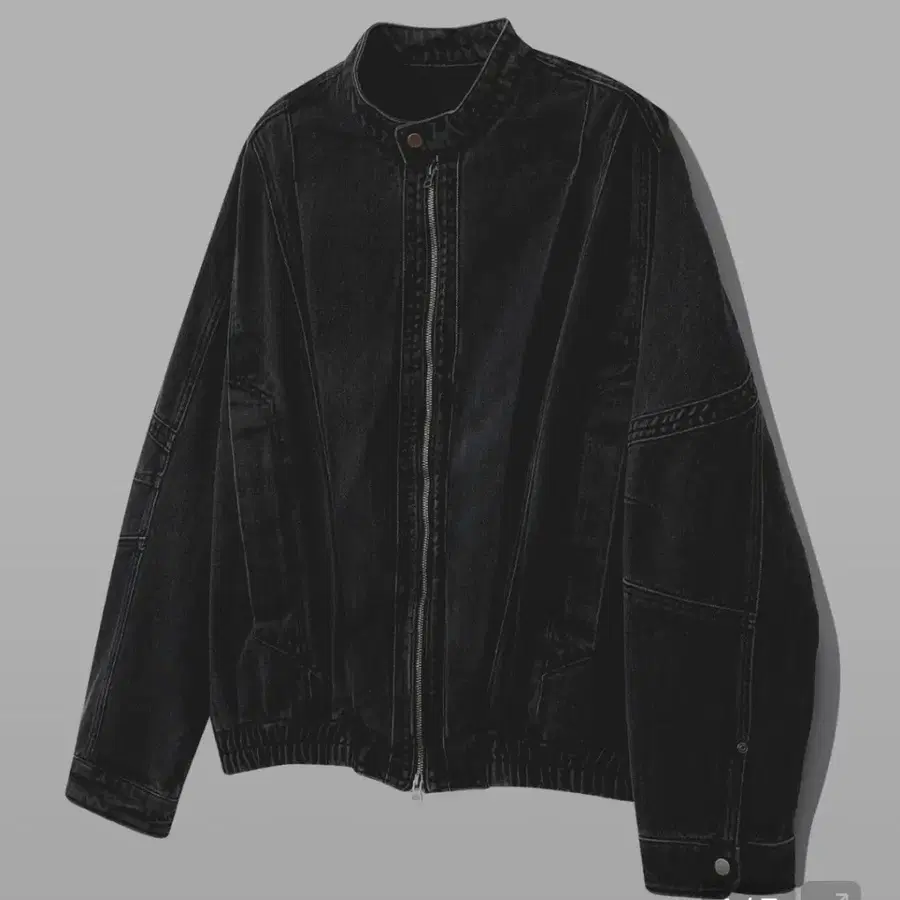XL 일꼬르소 라인패널 데님 자켓 블랙