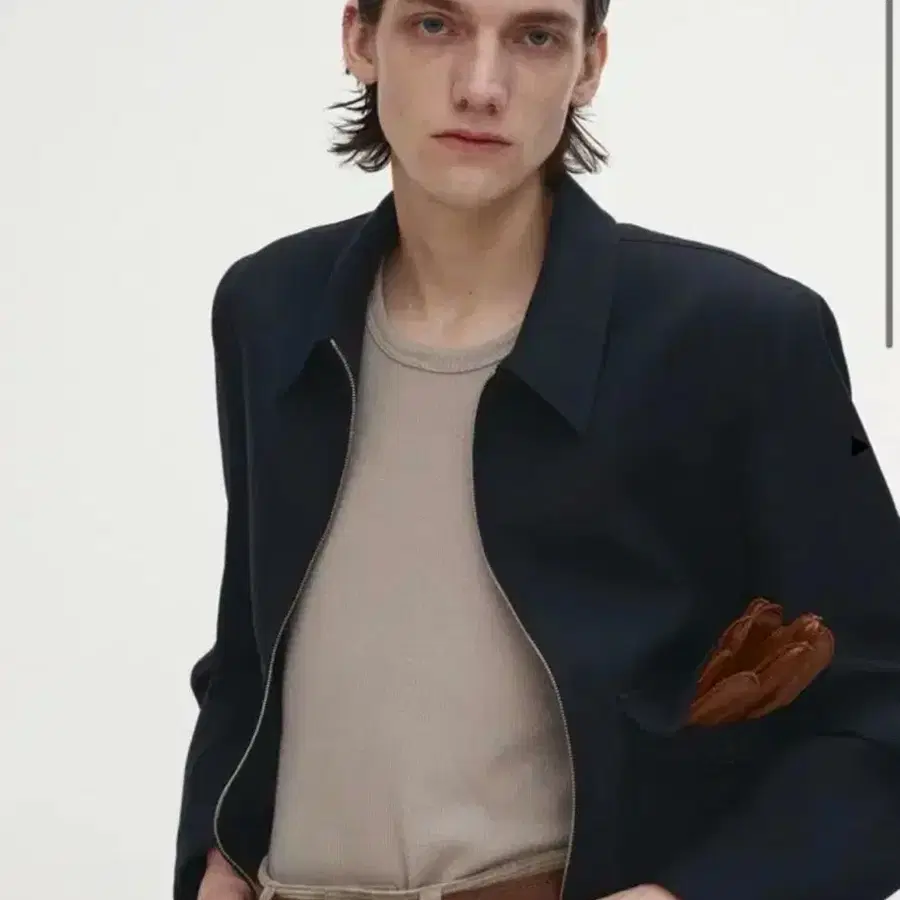 토니웩 버진울 밀리터리 블루종 자켓 xl