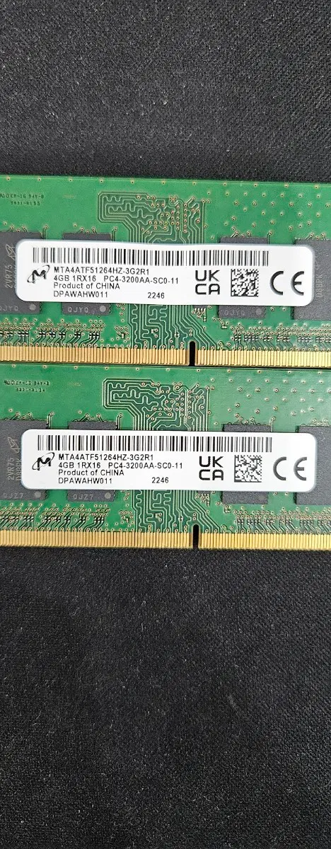 노트북용 DDR4 PC4-3200 8GB (4GBx2) RAM