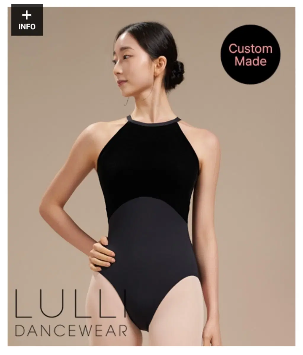룰리 레오타드 커스텀 이바나 벨벳 블랙 L