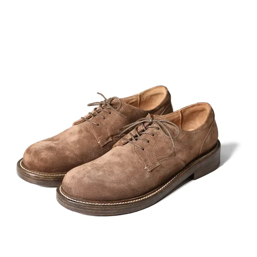 PARACIA / Mid Heel Derby Washed Suede Brown HOLISUN / 41