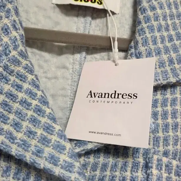 Avandress 체크 자켓 블루