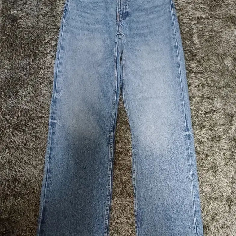 자라 여성 와이드 일자핏 데님 팬츠 연청 25~26 66