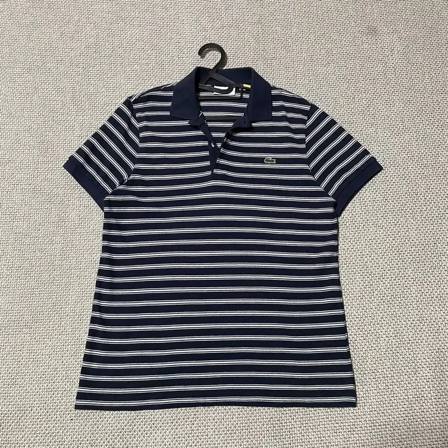 XL 라코스테 스트라이프 반팔 카라티 B.8449