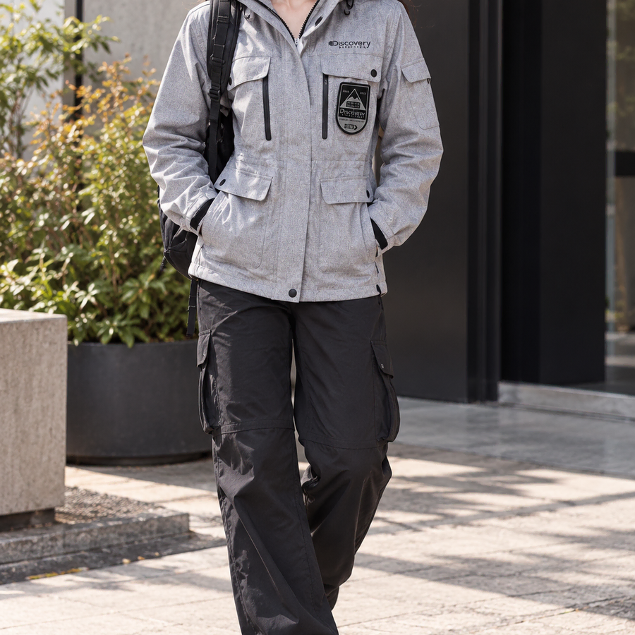 디스커버리 여성100 멀티포켓 후드 자켓 (착샷O)/호구제샵