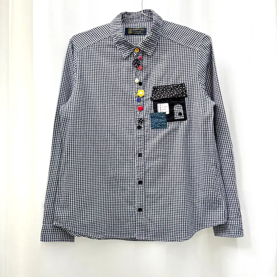 rivet&surge 체크 버튼 셔츠