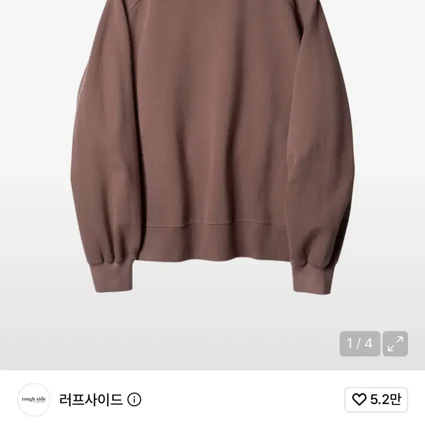 러프사이드 래글런 맨투맨 레드빈