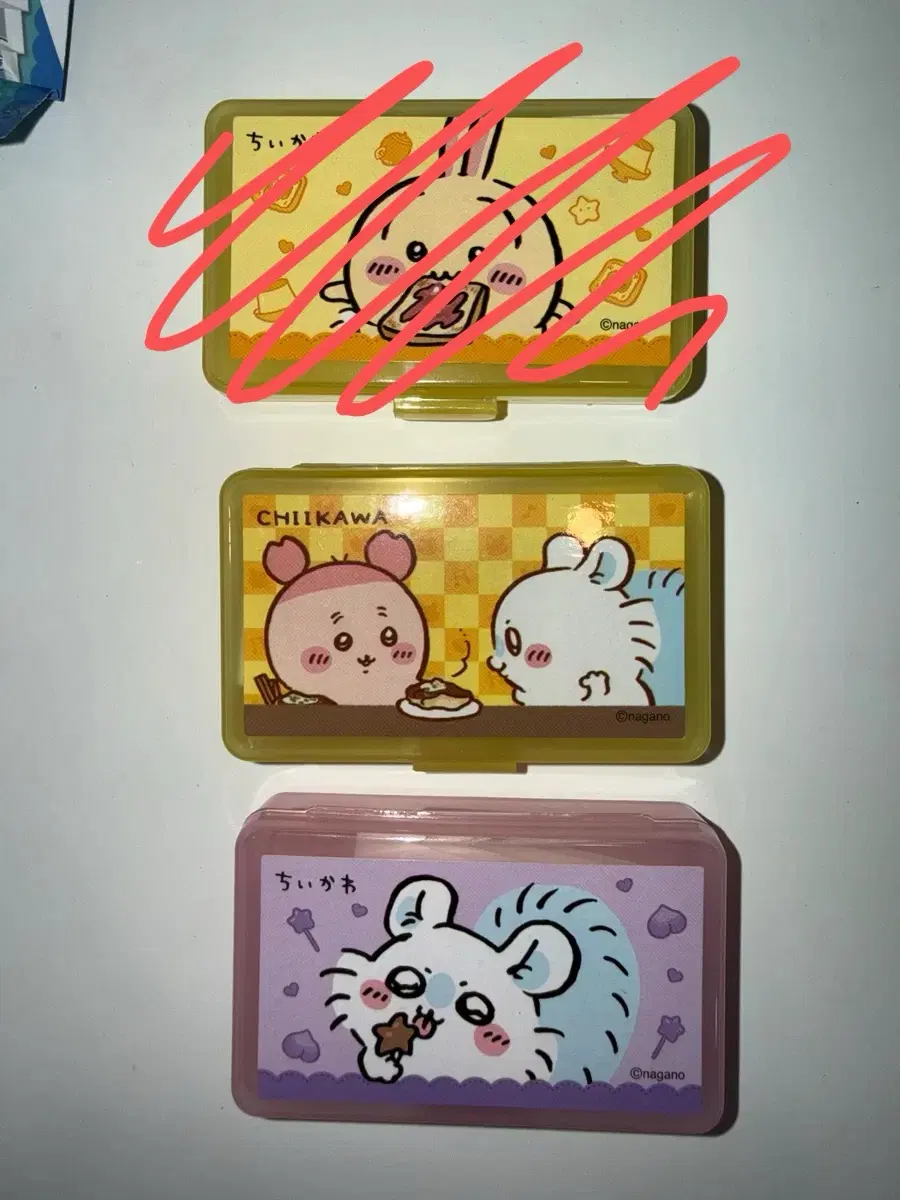 치이카와 먼작귀 케이스 씰스티커 틴케이스 판매합니다