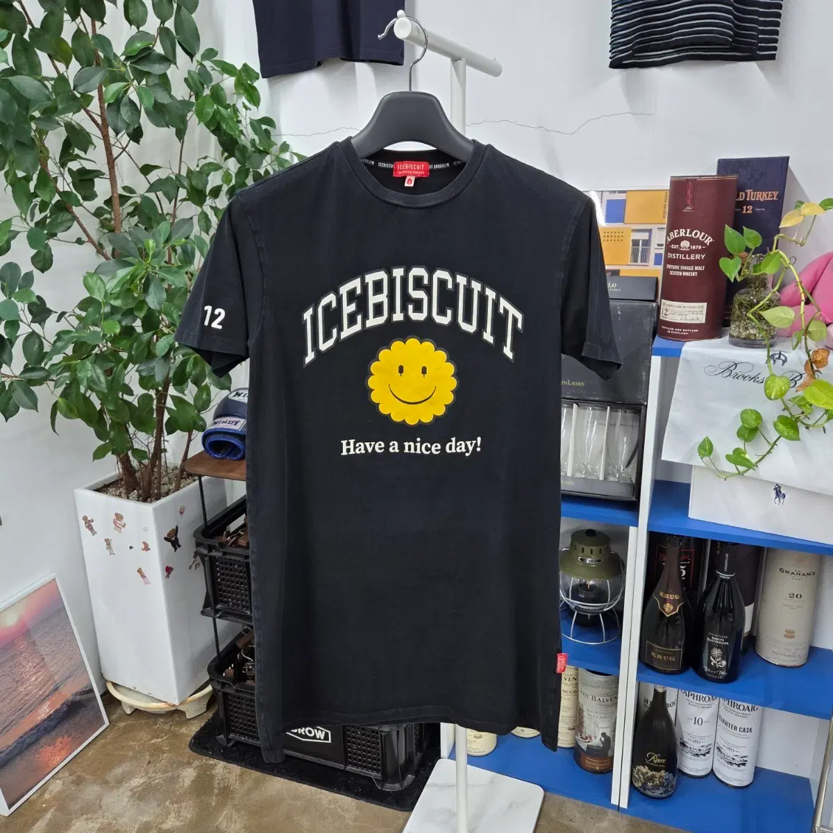 아이스비스킷 여아 프린팅 반팔 원피스 165