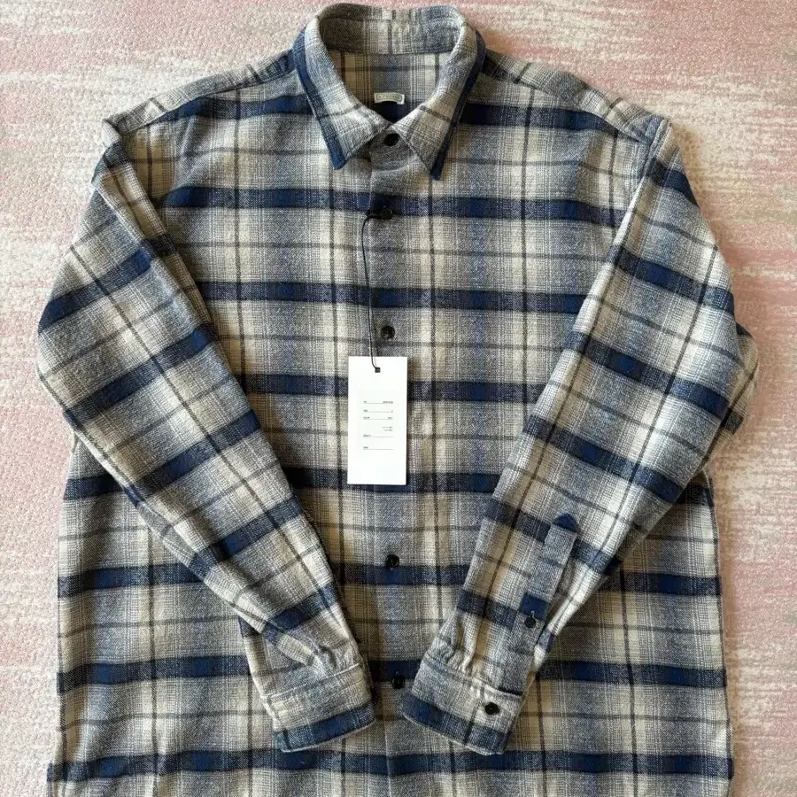 국내[2]아프레쎄 26SS 빈티지 코튼 실크 넵 트윌 체크 셔츠 a.presse