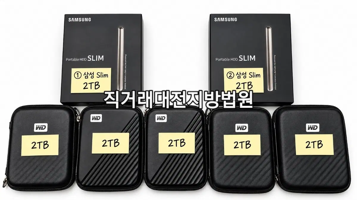 외장하드 , 삼성 Slim 2TB + WD 2TB 일괄 정리. SSD HDD M.2 씨게이트