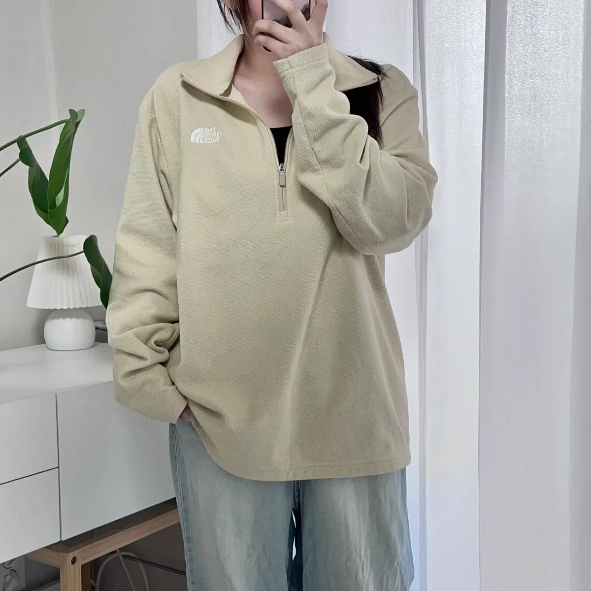 노스페이스 버터 얇 후리스 반집업 [ XL ]