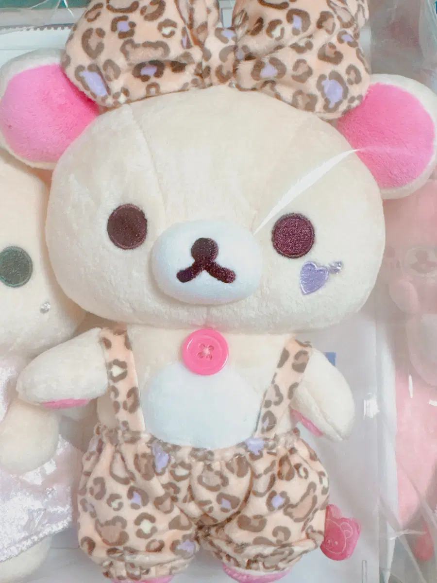 미사용) 산엑스 코리락쿠마 호피 레오파드 한정 인형