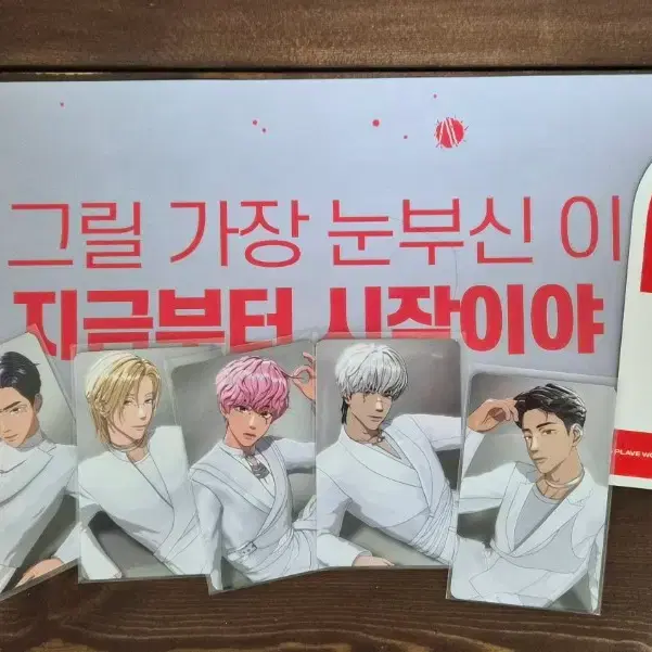 플레이브 문학 막콘 슬로건 & 포카세트