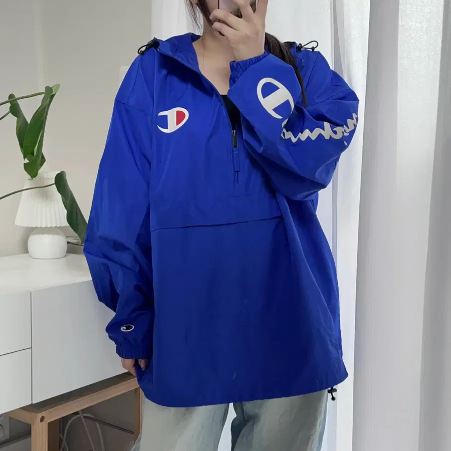 챔피온 블루 병아리 아노락 [ XL ]