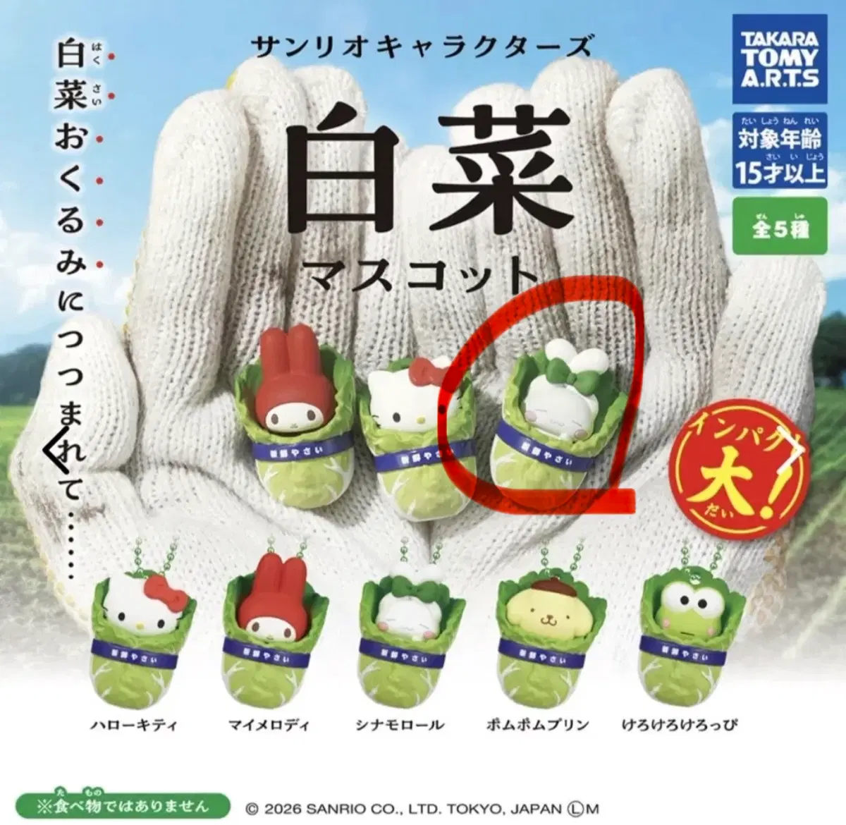 산리오 배추 가챠 (미개봉)