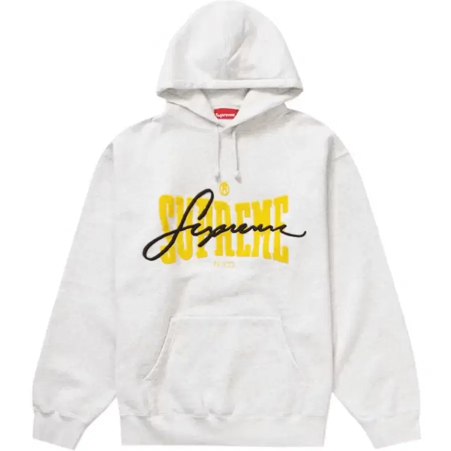 [새상품] 슈프림 (Supreme) 엠브로이더드 셔닐 후드 애쉬 그레이 XL