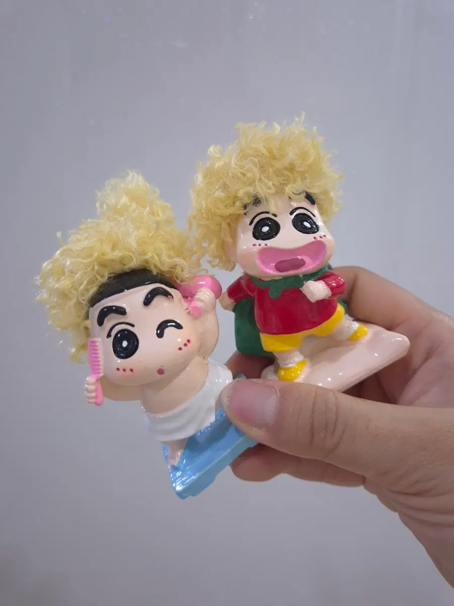 짱구 폭탄머리 피규어 2종일괄(새상품)