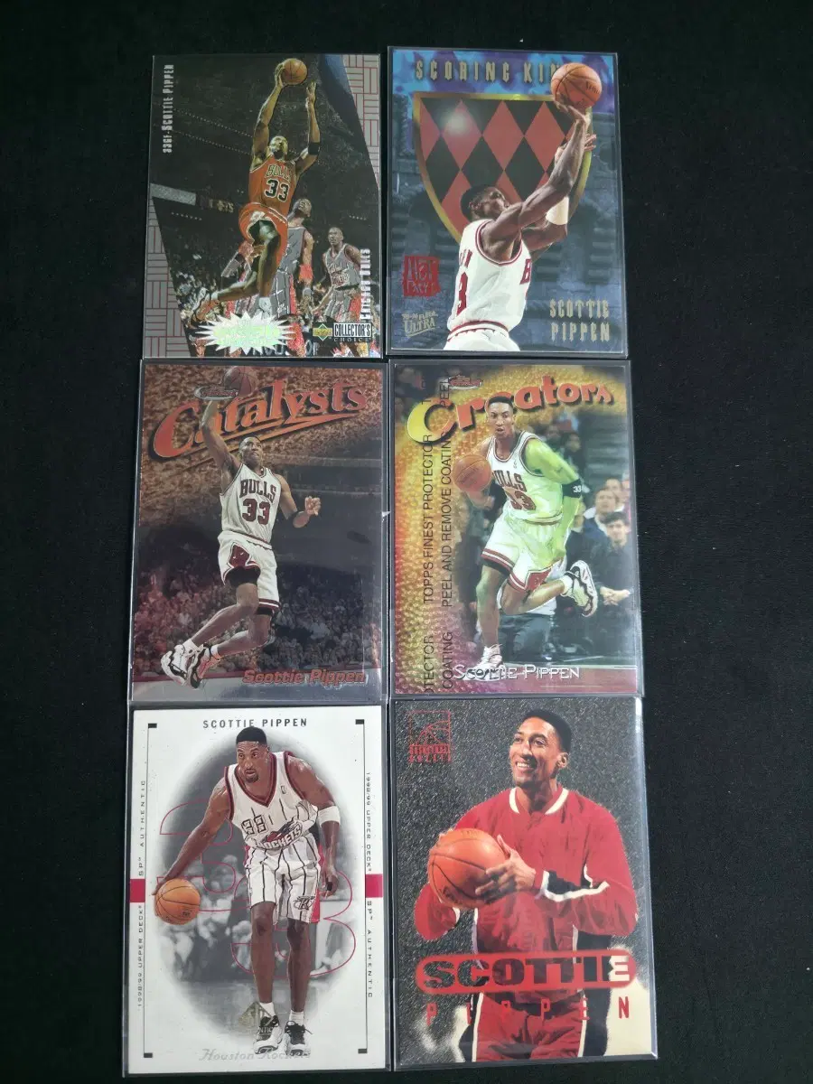 scottie pippen 앨범용 인서트 등 6장 일괄