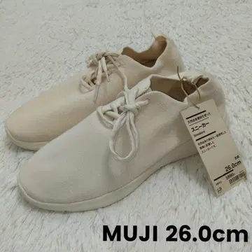 새상품 MUJI 26.0cm 무인양품 스니커즈 천연 유래 소재