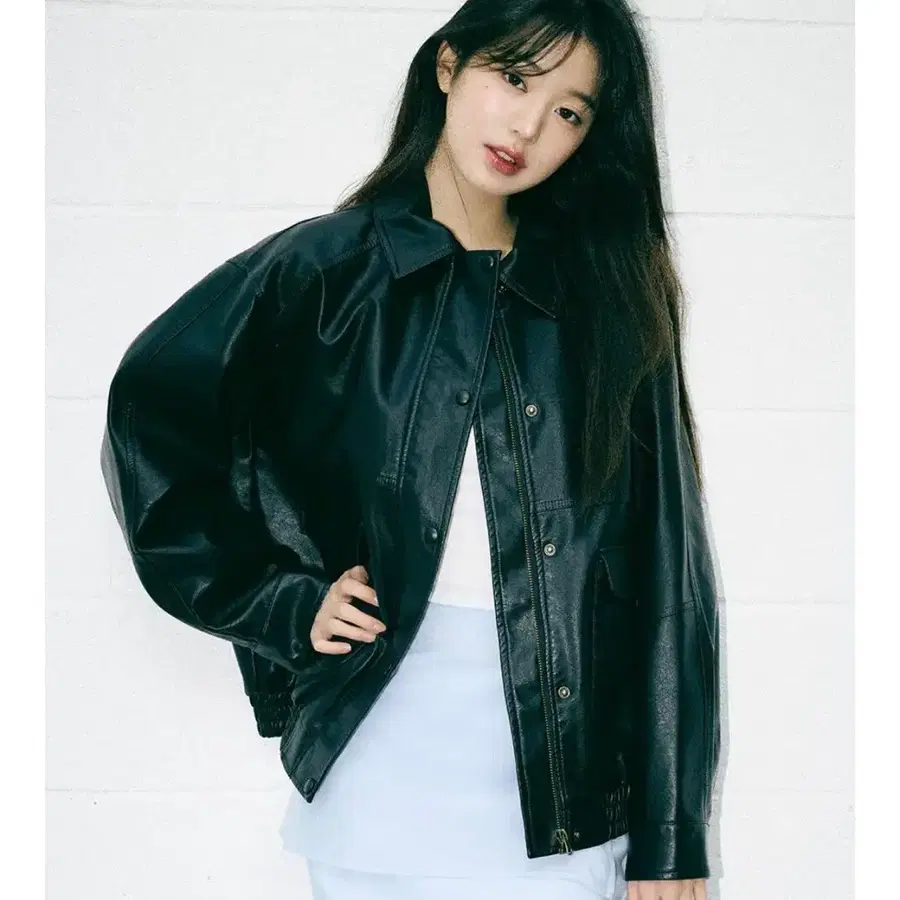 로라로라 블루종 빈티지 레더 자켓