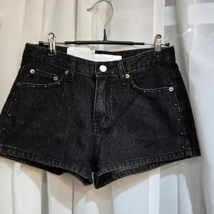 블랙데님 숏팬츠 s
