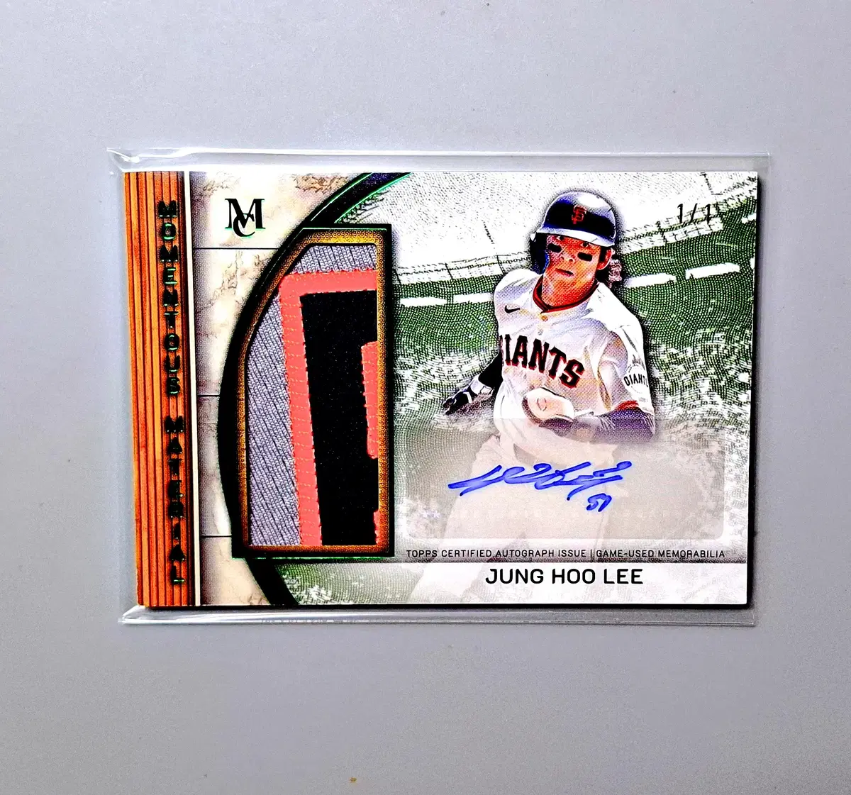 이정후 1/1 저지오토 (실착 저지+친필싸인) 2025 탑스 뮤지엄 콜렉션 MLB 1장한정 원오브원 마피 샌프란시스코 자이언츠