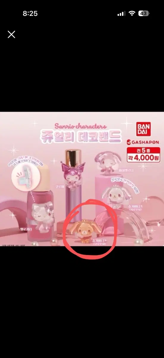 산리오 쥬얼리 데코밴드 쿠로우사