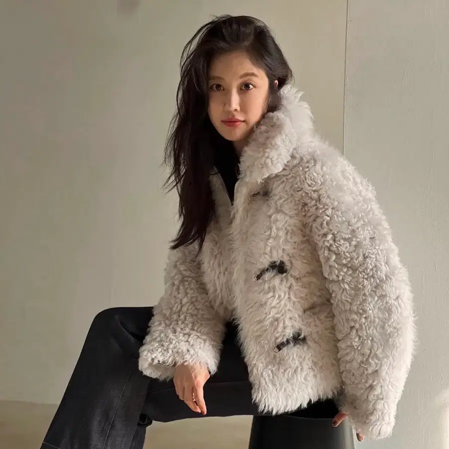 지요 양털 시어링자켓 / 미듐